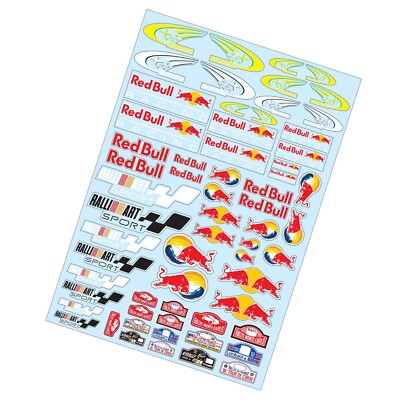 Rallyart + Others  Logo Sticker Sheet A4 for 1:10 RC  vehicle