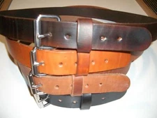 LEATHER WORK BELT REAL AMISH S.S BUCKLE BELT TOOL HOLSTER HAND MADE 1.1/2" WIDE