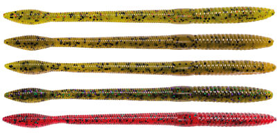 Strike King 12,5cm Finesse Worm - 15 Gummiwürmer, Kunstköder, Gummiköder, Köder