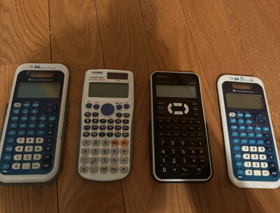 4 Calculators. Two TI-34, One Casio Fx300es Plus, One. Sharp EL-531x