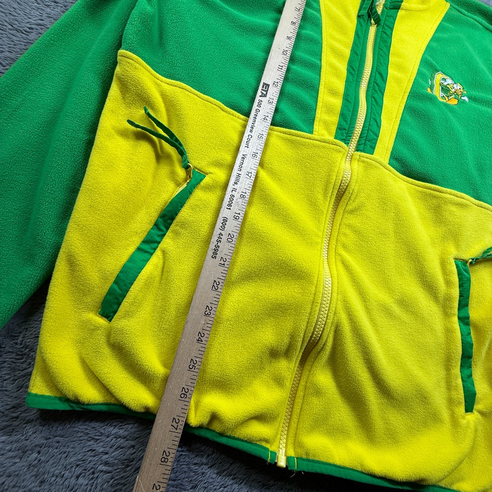 Columbia Oregon Ducks Throwback Fleece Jacket Donald Duck Disney Mens M Zip Up thumbnail 8