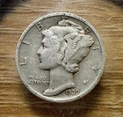 1939-S Mercury Dime - Actual Silver Coin Shown - Free Shipping & Tracking INV300
