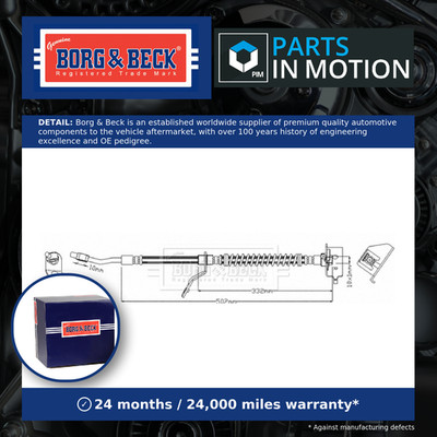 Brake Hose fits HYUNDAI ix20 JC 1.4D Front Right 10 to 19 D4FC Hydraulic B&B New
