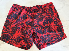 Columbia Swim Trunks Mens M Red Blue Shorts Fishing Performance Beach Nylon PFG