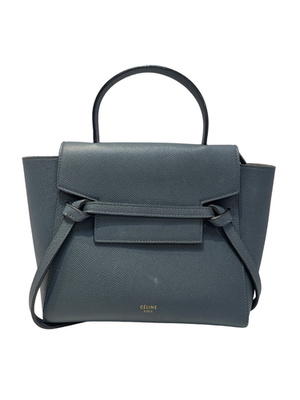 CELINE Belt Bag Nano ブルーグレー CELINE Belt Bag Shoulder Bag Nano Sage Green Leather | eBay