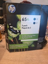 Lot of 2 HP 65XL Black Ink Cartridges Original Sealed Exp 09/2022