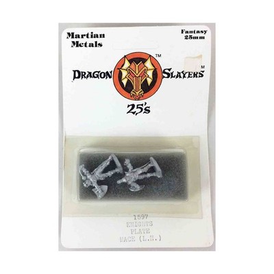Martian Metals Dragon Slayers Mini 25mm Knights - Plate & Mace Pack New
