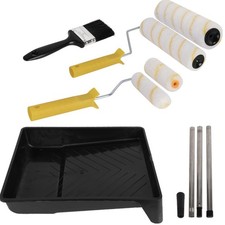 Paint Roller Set Paint Rollers with Extension Pole Tray Paint Brush Roller