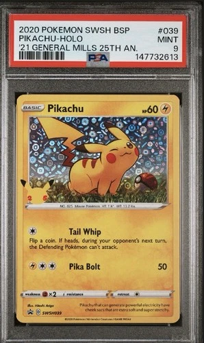 Pikachu (General Mills) SWSH039 25th Anniversary Promo PSA 9 English Pokemon