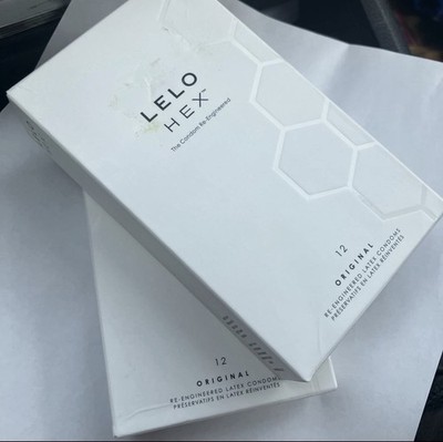 (2x) LELO Hex 12 ct/pkg (24) Re-Engineered Lubricated Latex Condoms Exp. 02/2027