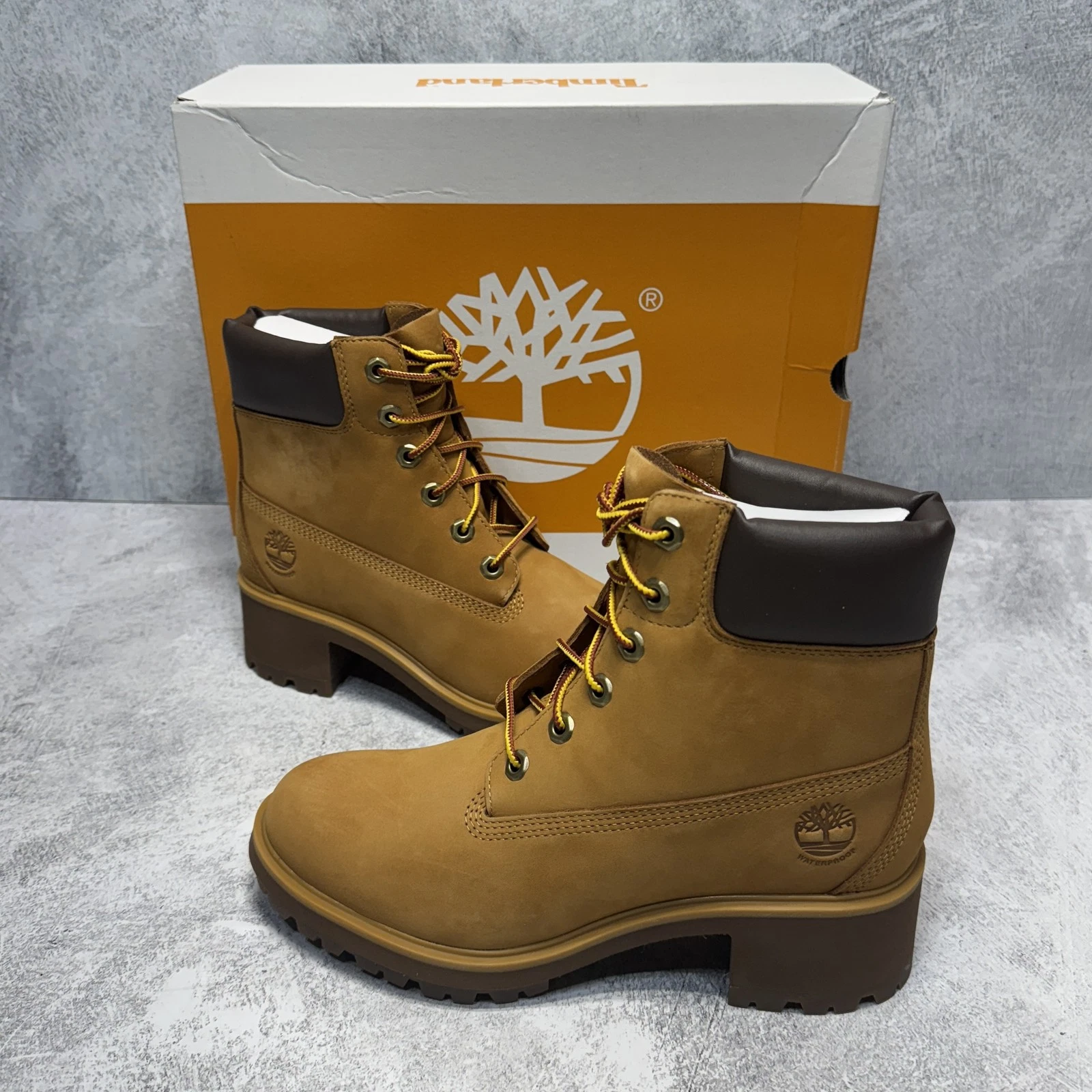 Timberland Kinsley 6 pollici stivali impermeabili in pizzo da donna taglia 8 5 in pelle