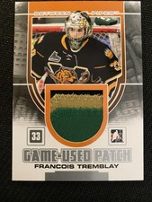 2013-14 ITG Between the Pipes #GUM-13 Francois Tremblay Game-Used Patch Silver