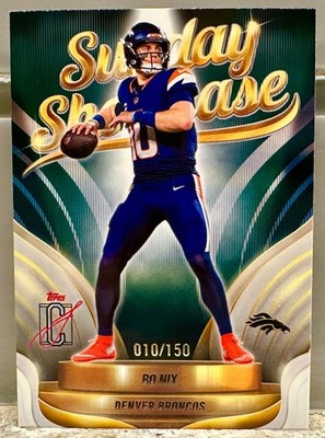 JERSEY NUMBER MATCH! 2025 Topps Signature Class Bo Nix SS-15 10/150! BRONCOS!