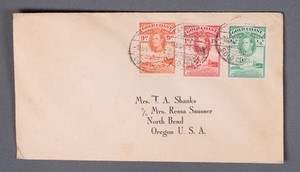 MayfairStamps Gold Coast Castle Accra Combo to North Bend OR Cover aaz_22877