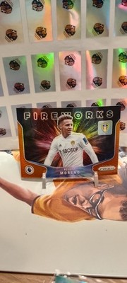 Rodrigo Moreno /25 ! Orange Fireworks Panini Prizm Leeds United