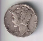 1944-D MERCURY DIME 10¢ DENVER 90% SILVER COIN UNITED STATES MINT