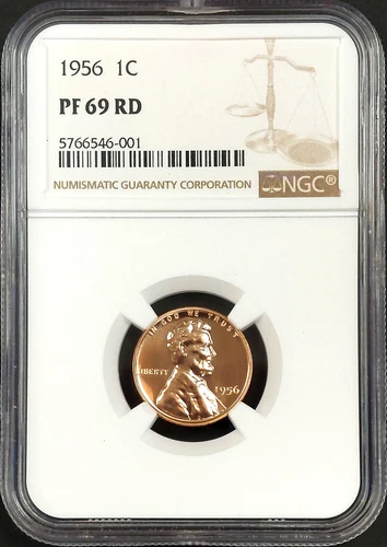 1956-P Lincoln Wheat Cent Proof — photo from the most recent tracked eBay sale