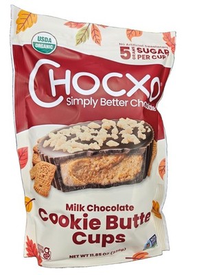 Chocxo Milk Chocolate Cookie Butter Cups 11.85 Ounce, Gluten Free, Non GMO