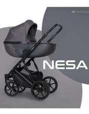 RIKO NESA BABY PRAM,  CARRYCOT + PUSHCHAIR