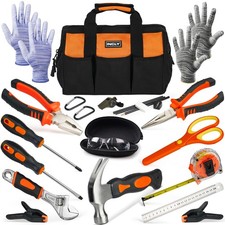 24 Pcs Kids Real Tool Set With Tool Bag Boys Small Real Hand Tools Kit Children