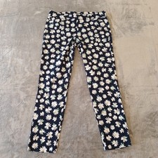Old Navy Pixie Ankle Pants Womens Size 6 Blue Floral Cotton Blend Pockets