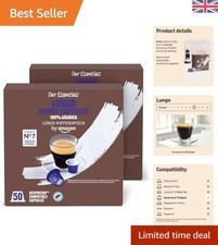 Nespresso Compatible Lungo Capsules - 100% Arabica, Medium Roast, 100 Count 0.25 per lighter