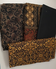 Dark Tones Fabric Bundle  3 Half Yards  1 Full Yard  Coordinating Cotton Fabric