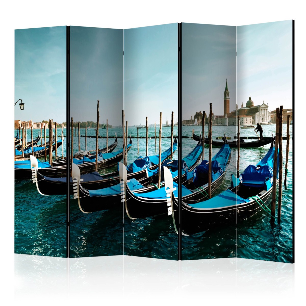 Paravent 5 volets Venise en toile de qualité salon 172x225cm