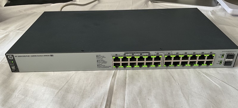 HP 1820-24G-PoE+ 185W 24-Port Gigabit Smart Managed Switch J9983A Fully Working