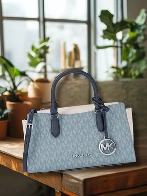 Michael Kors Arden Women Small Color-Block MK Logo TZ Messenger