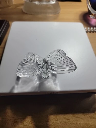 Vintage Waterford Crystal Butterfly Paperweight Figurine Ireland .