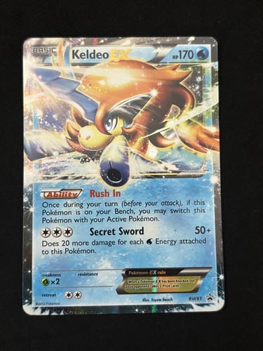 Keldeo EX BW61 Black & White Holo Pokémon TCG - MP
