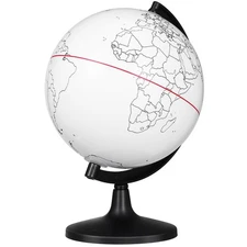 TOYANDONA Blank World Globe with Stand - Dry Erase DIY Map Round Earth Globe ...