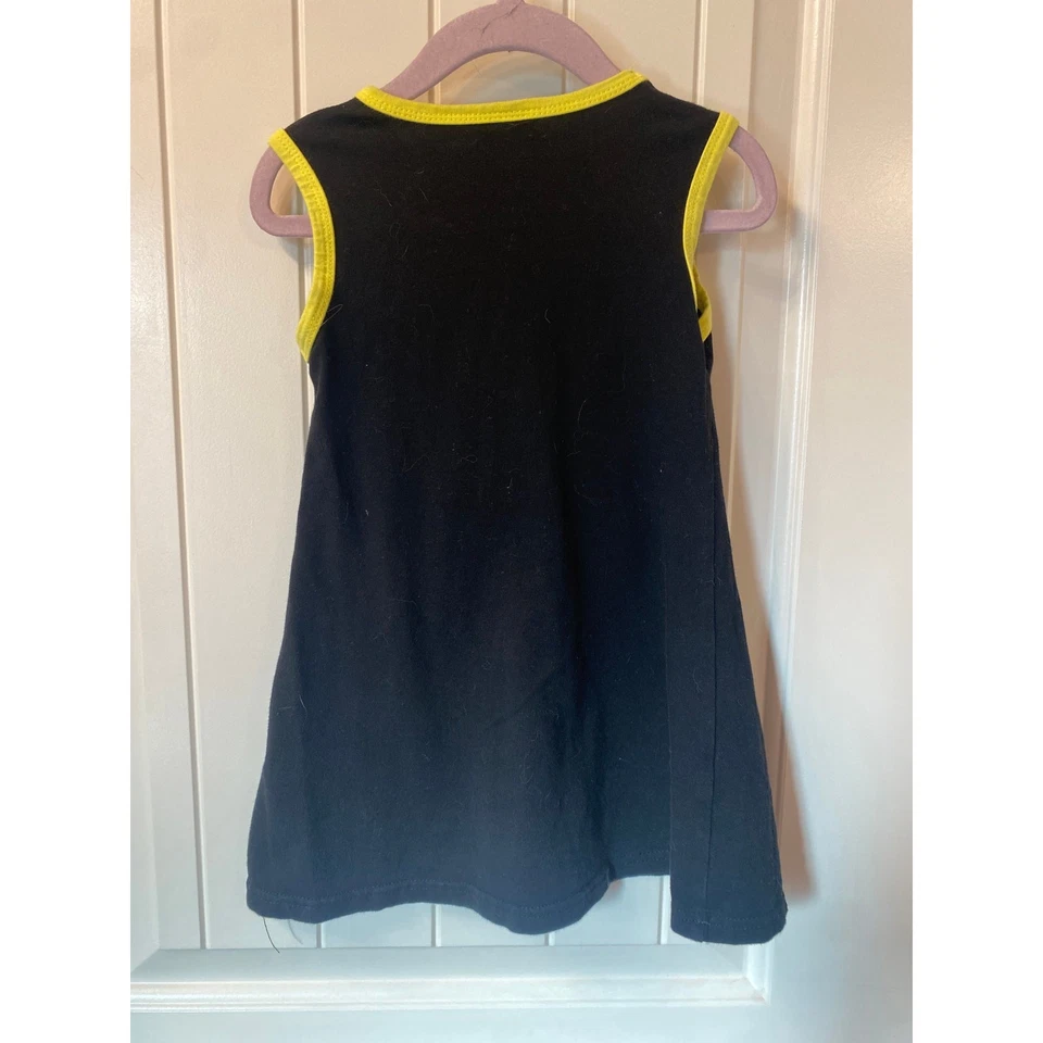 Girls School Bus Dress Size 5 Toddler Back to School Outfit Black Yellow - Image 4 of 4