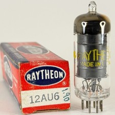 (1) Tested Raytheon 12AU6 Tube with Box Date Code 639 Sharp Cutoff Pentode Tube