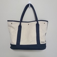 Scarborough & Tweed Morgan Stanley Tote Bag Made in USA Cream Navy