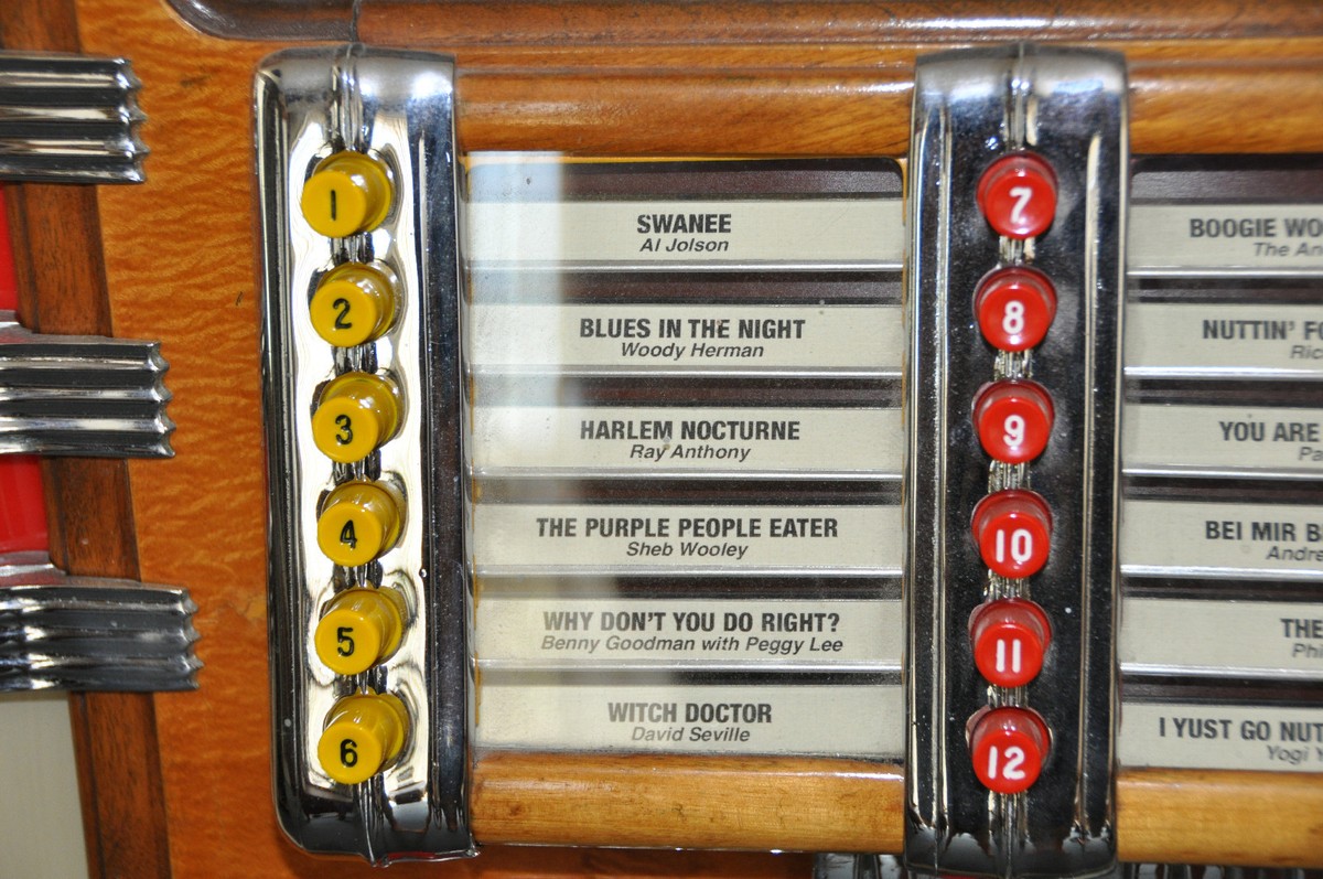 Wurlitzer Jukebox Model 1015 or 950 New Reproduction Push