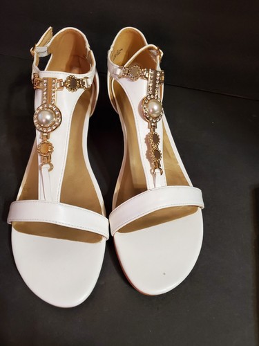 Women's Bellini Lynn White Sandals - Sz 11W - Picture 5 of 21