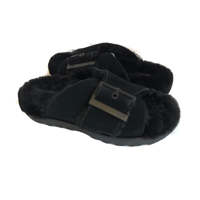 UGG Black Suede Open-Toe Slide Amazon.com | UGG Women main image 4