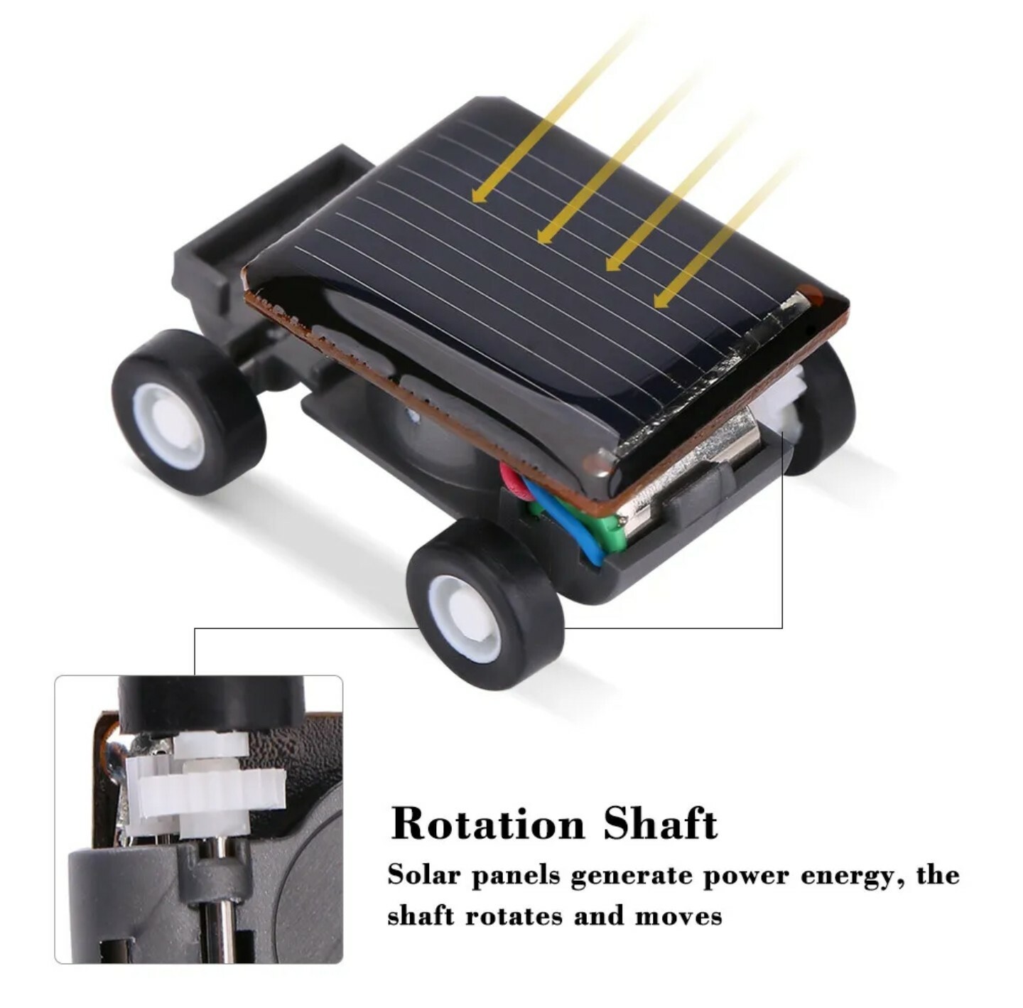 (USA Seller) Educational Toys Mini Solar Power Car Children STEM, STEAM