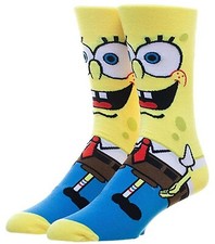 Spongebob Cartoon Character Themed Crew Socks