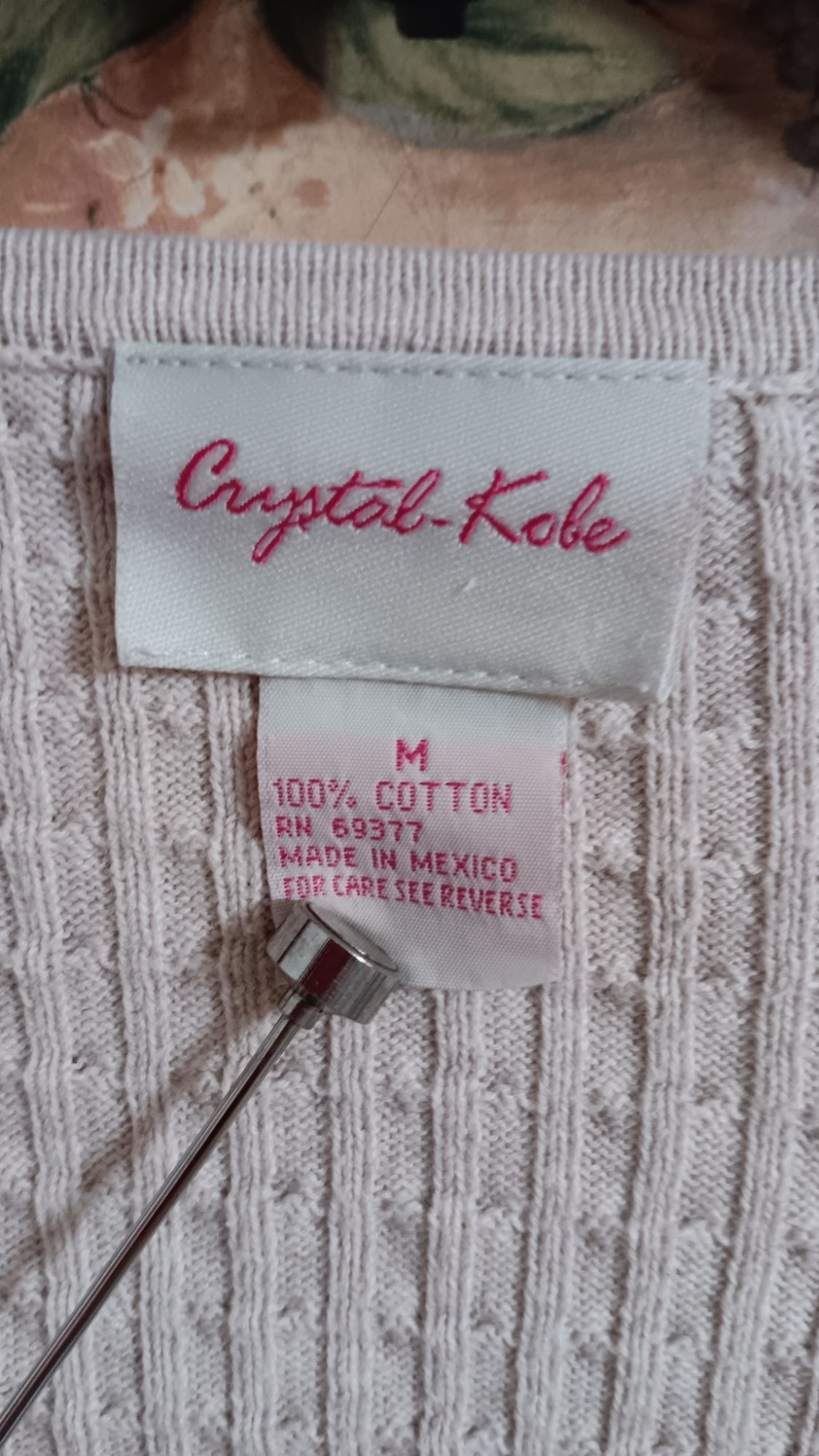 Crystal Kobe Medium Beige Button Down Classic Eve… - image 3