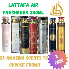 3 PACK Lattafa Air Freshener Original Room Spray Aerosol 300ml UAE - 25 Scents