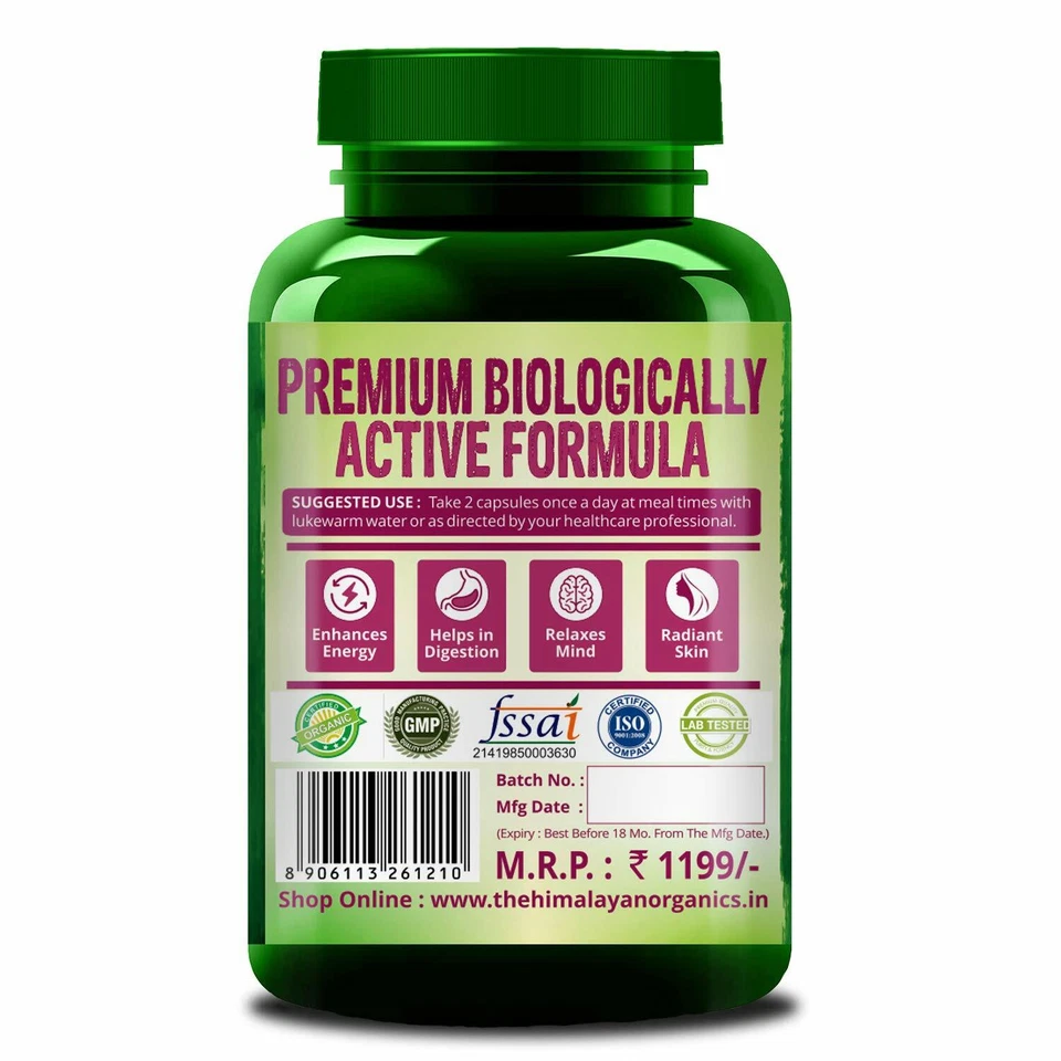 Suplemento complejo B a base de plantas Himalayan Organics con todas las vitaminas B Foto 3 de 4