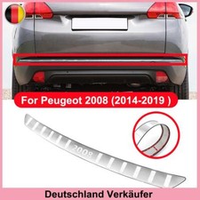 Stoßstange Ladekantenschutz für Peugeot 2008 14-19 Gebürstet Edelstahl Schutz