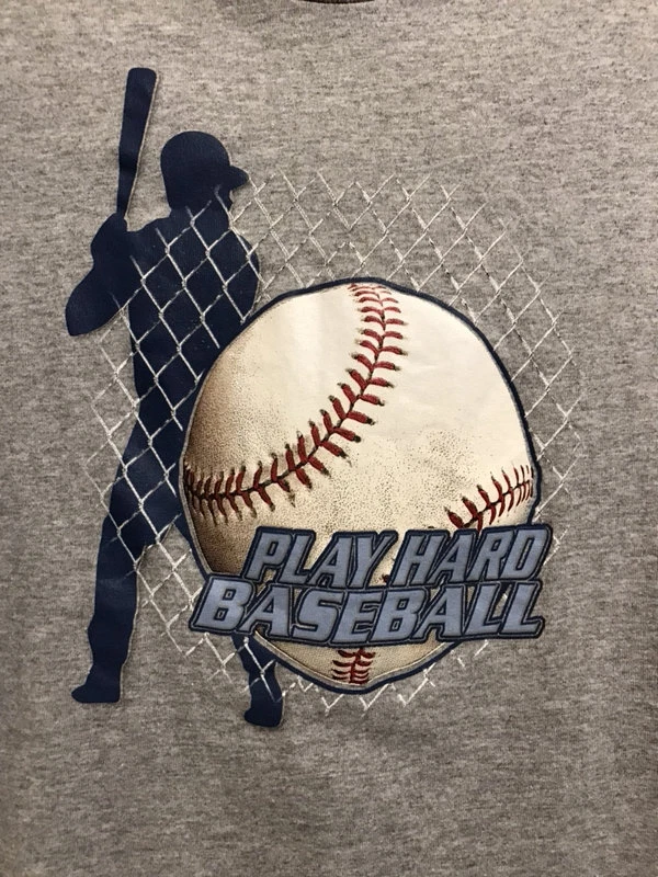 LN~BOUTIQUE~MIS TEE V-US~BÉISBOL~MANGA CORTA~TEE~GRIS~BALL~PLAY~12/14 Foto 2 de 2