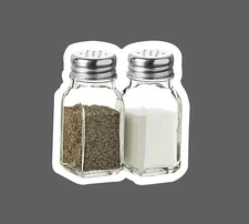 Salt and Pepper Sticker Shakers Waterproof Food Seasoning Gift NEW