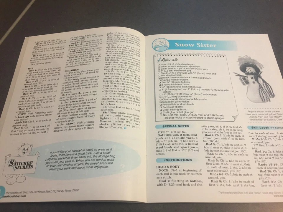 Crochet Snow Folk by Jerie Stephens The Needlecraft Shop Paperback  - Image 4 of 4