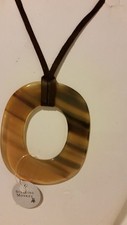 Gorgeous natural Buffalo horn pendant necklace