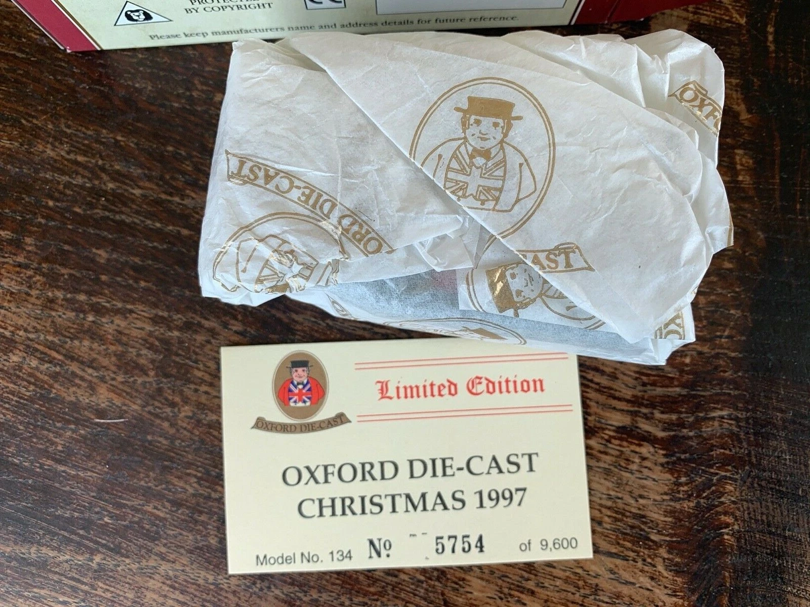 VANS Camion furgone Oxford Diecast Natale 1997 edizione limitata modello in scatola